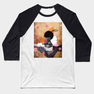 Contemporary fashionistas floral collage Baseball T-Shirt